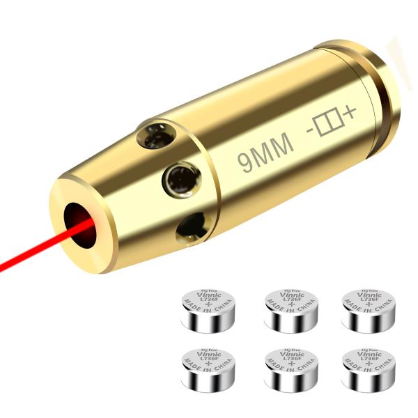 Cheap Red Laser Boresighter 9mm Brass Laser Bore Sight 9mm For Calibration for sale