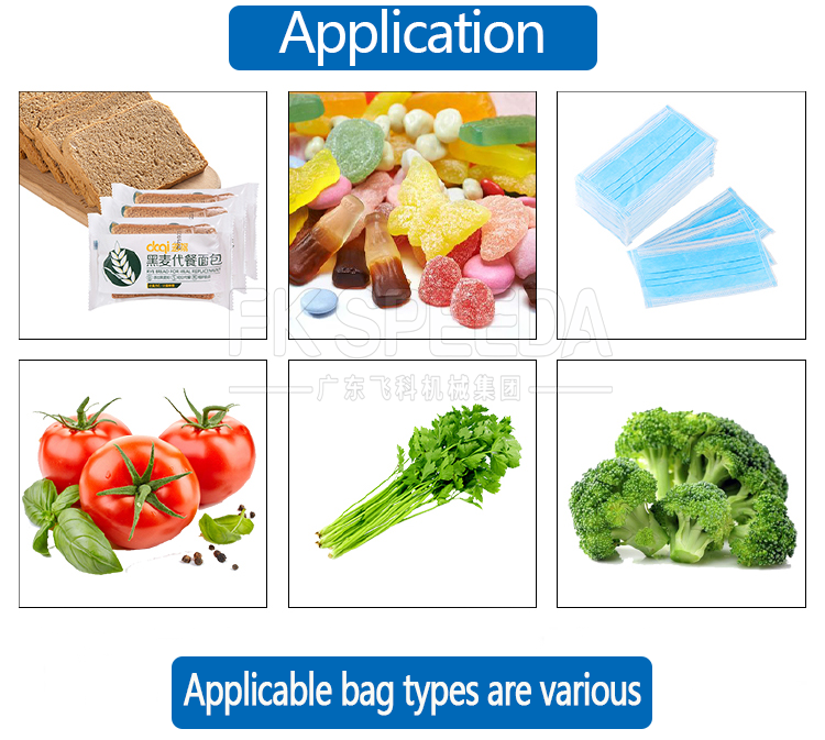 Horizontal Bun and Pastry Pies Packaging Machine with Automatic Pillow Type Design