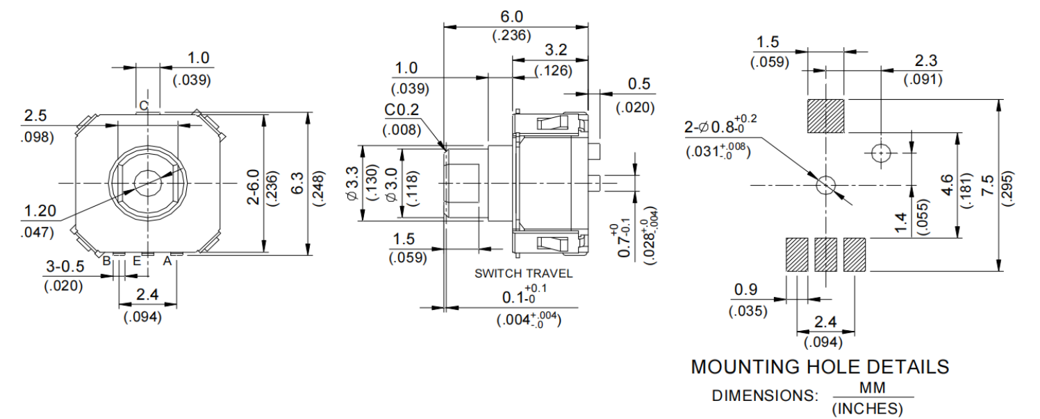 Encoder Switch ,360 °Rotary Insulated Multipe Shaft Coding Rotary Encoder,Coded Rotary Switch , Incremental Encoder
