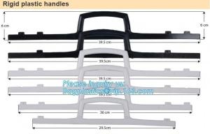 Best customized printing and size rigid snap handle bag/rigid handle plastic bag/handle polybag,rigid snap loop handle plasti wholesale