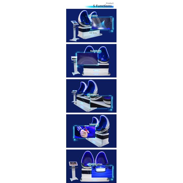 Double Seats Egg Chair 9D Cinema VR Thearter Virtual Reality Simulator Indoor Rides Shopping mall