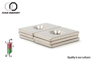 F7*9*25 Door Cabinet Magnets Durable Nickel Coating Finish Treatment
