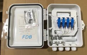 China 1X8 FTTH Distribution Box 8 Cores Cable Junction Box With Terminal Block on sale