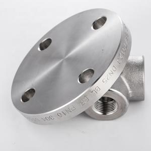 China 5'' sanitary stainless steel 304 316L ASTM forged threaded drainage pipe fittings blind flange on sale