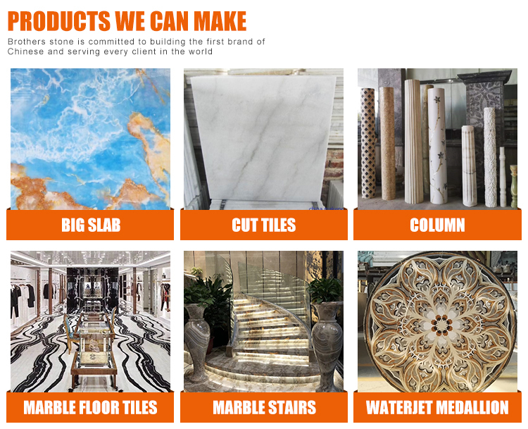 Modern Ink Painting Marble Big Slab Honed Grey Wall Panel and Kitchen Countertop Tile