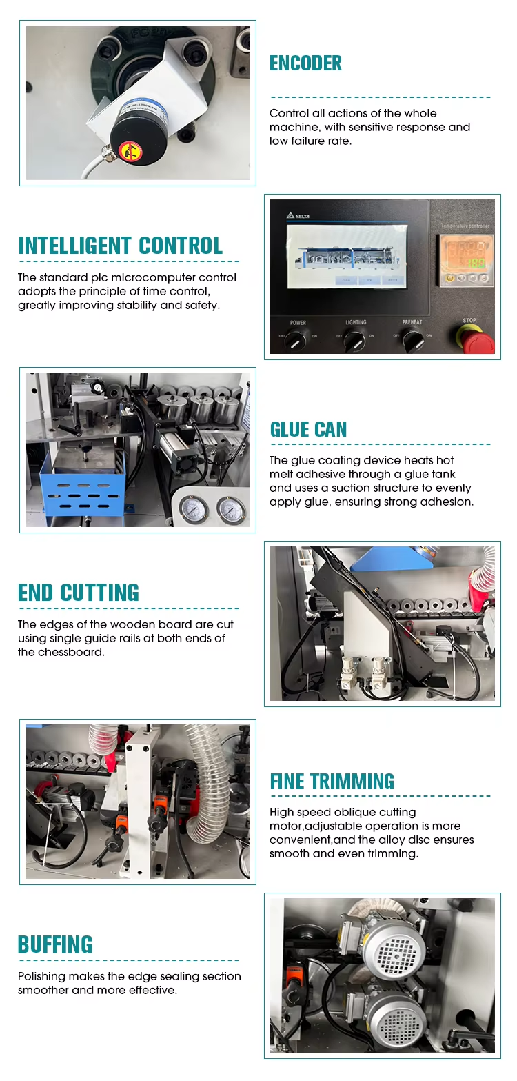 High Speed Fully Automatic Edge Banding Machine With Vertical Display Control
