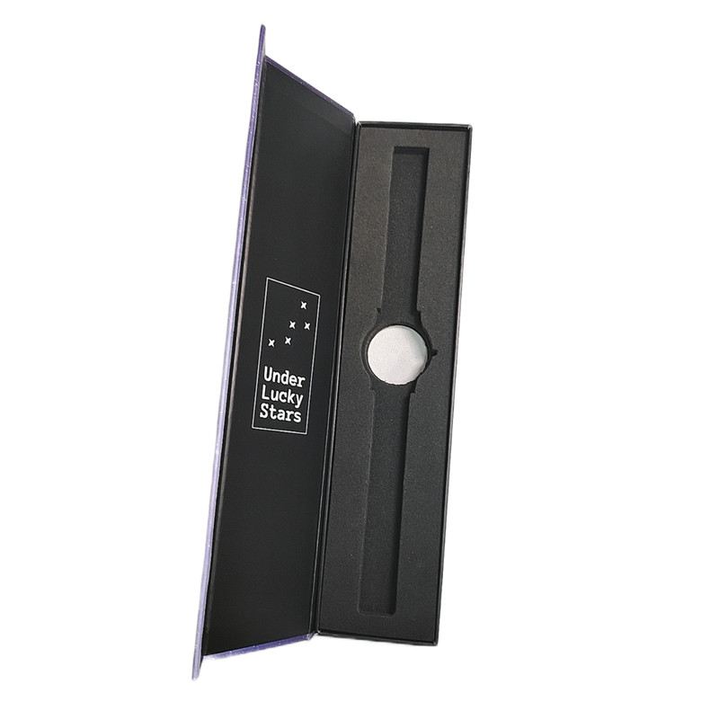 Custom Design Paper Cardboard Magnetic Book Box for Watch Packaging Insert