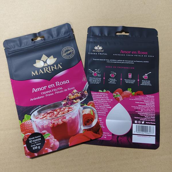Cheap Premium Fruit Tea Packaging Bags Customizable Eco-Friendly Stand-Up Pouches FDA/EU Certified Bulk Wholesale For Organic & Loose Leaf Tea for sale