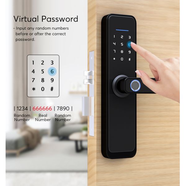 Multifunctional Fingerprint Door Lock Smart Home Password Gate Lock