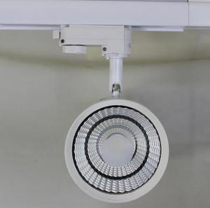 Best 20W CREE COB LED Track Light white/black fixture dimmable 3 Phase 4 Wire wholesale