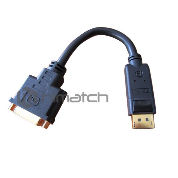 1080P Black Displayport Connector Cable / MINI DP TO DP Cable With PVC Jacket