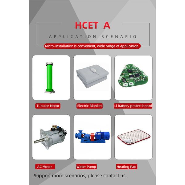HCET Thermo Thermal Protector Switch Sensor UL CE Certified Overheating Protection Thermal Cutoff