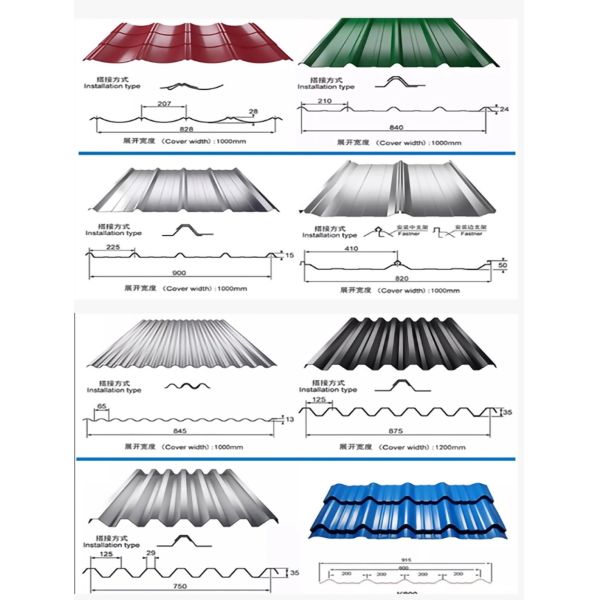 Coloured Cgi Corrugated Sheet Roof Prepainted Large Spangle Galvanized Sheet Z80 Z100