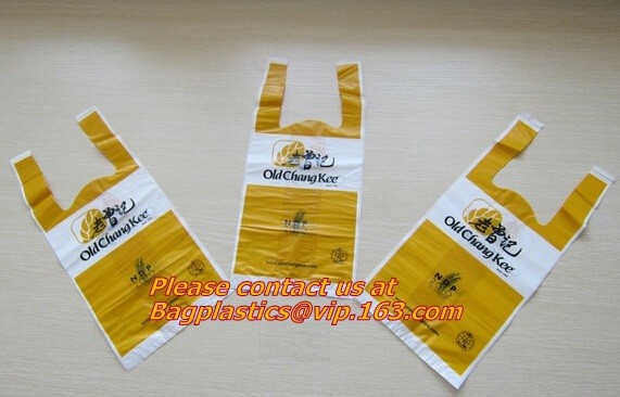 Wholesale Factory Compostable Biodegradable Plastic T-Shirt Bags,Biodegradable Compostable T Shirt Garbage Bags On Roll