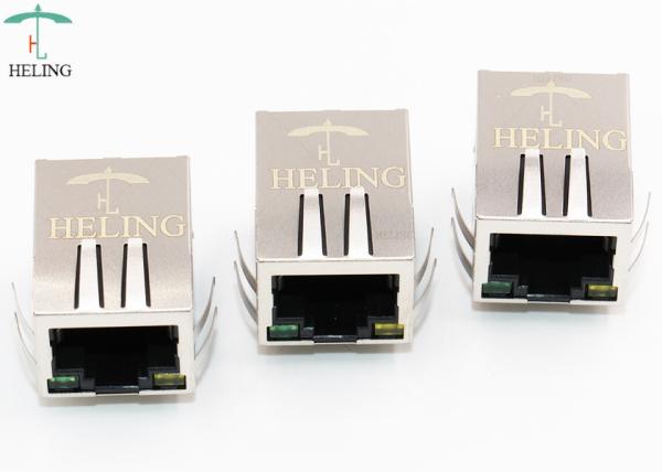 Thru - Hole Mount RJ45 100Base TX , Integrated Magnetics Right Angle RJ45 T