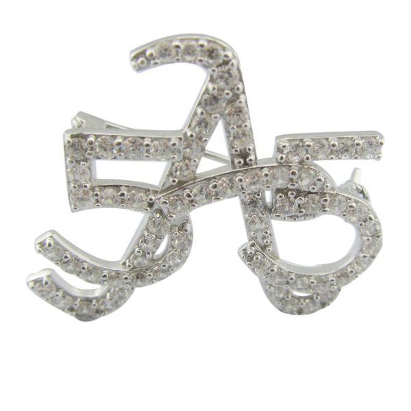 Light And Intricate 925 Silver Pin Brooch With CZ Sterling Silver Brooch Your Handbag Brooch Design