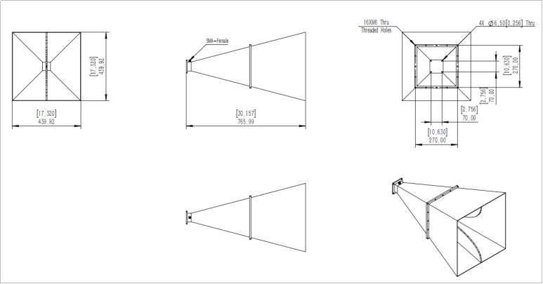 Horn antenna 2G-8G/2000-8000MHZ 18dBi high gain antenna 2-8Ghz antenna anti drone antenna wideband 0