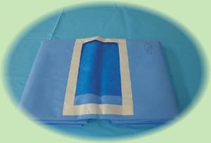 China Blue Sms Three Layers Ce Sterile Disposable Surgical Drapes For Hospital Clinic on sale
