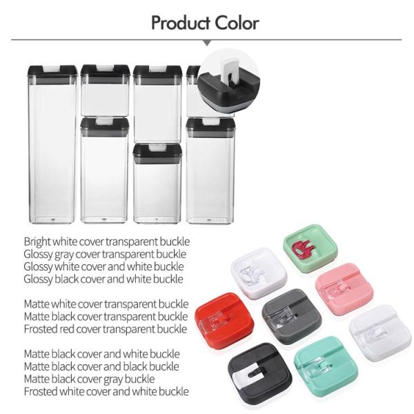 7Pcs Plastic Multiple Size Food Airtight Storage Containers With Lids