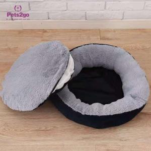 Best OEM donut shaped Faux Fur Comfy Calming Dog Bed wholesale