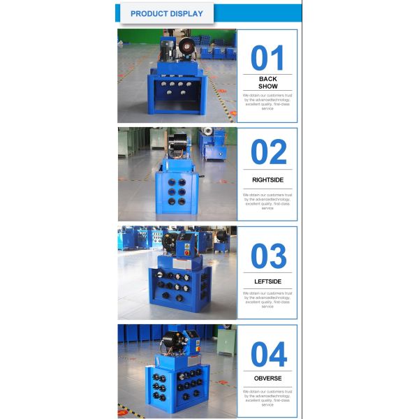 P38 Hydraulic Hose Crimping Machine 6-38mm 300T Force 8 Die Sets
