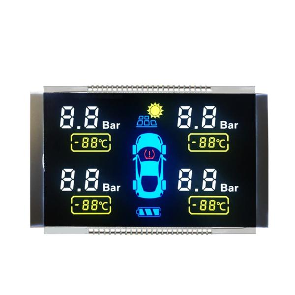 Cheap Black Background 7 Segment Lcd Module For Tire Pressure Monitoring for sale