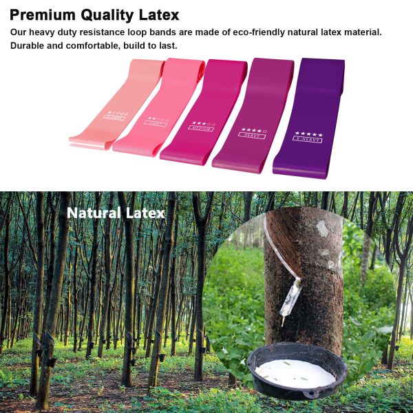 50mm 10lbs Natural Latex Resistance Bands 10lbs Closed Loop
