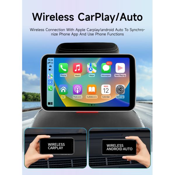 1280*800 Resolution Aux in Function Car Headrest Monitor With HDMI TV for MP5 Player