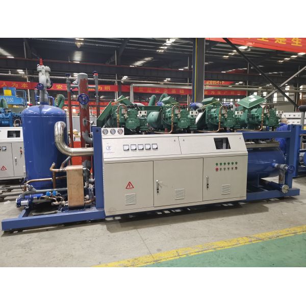 PLC Semi Hermatic Screw Type Rack-Mounted Refrigeration Compressor Unit For Enhanced Cooling Solution