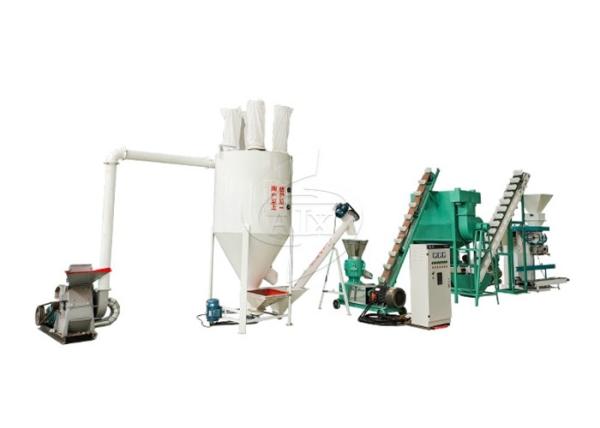 Cheap Simple Structure Feed Pellet Machine , Automatic Feed Production Line for sale