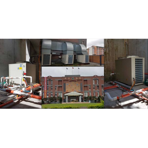 Modular Low Temperature Air Source Heat Pump Central Heating