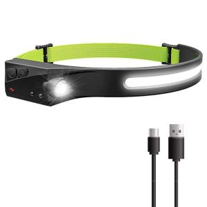 China 10W COB Flood USB Rechargeable XPE LED Waterproof Headlamp Rubber 350 Lumen on sale