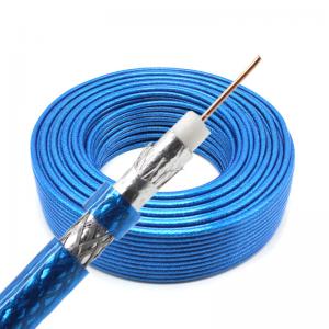 China 75Ohm Rg6 RG59 Coaxial Cable 305m 100m Four Layers Of Shielding CU Conductor on sale
