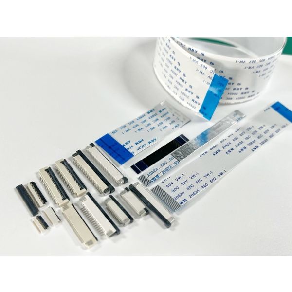 Plastic LCP/PA9T 1.25mm FFC/FPC Cable Zif Socket Connector Side Contact With Lock 8 10 18 30 Pin Right Angle Type