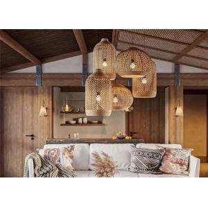 Buy cheap Bamboo Chandelier For Restaurant Rattan Chandelier Retro Art Homestay Tea Room from wholesalers