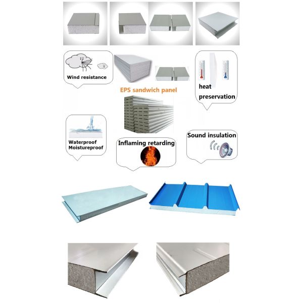 50mm Thickness Waterproof Soundproof Wall EPS Sandwich Panel