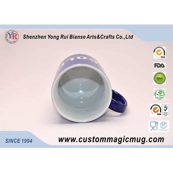White Glazed Magnesia Porcelain Personalised Magic Mugs Full Colour Changing