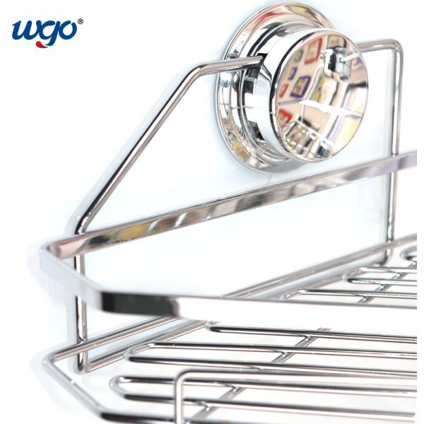 Waterproof Wall Corner Bathroom Caddy Patented Suction Mounted