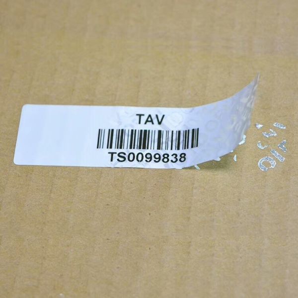 Unique Barcode VOID Security Labels Variable Serial Number Polyester Material