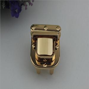 Best Good plating hardware light gold zinc alloy bag push press locks wholesale