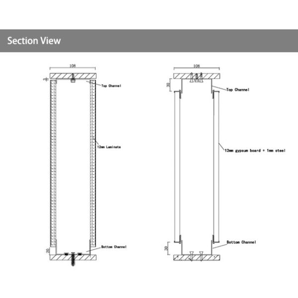Wholesale price interior aluminum frame channel modular room divider partition system