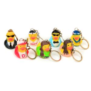 China Vinyl Mini Rubber Duck Keyring Environmental Protection For Children on sale