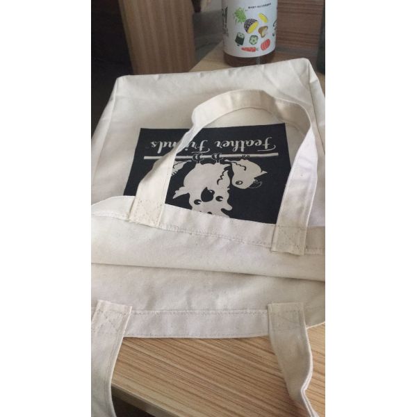 Canvas Customized Logo 25x37x5cm Shopping Tote Bag