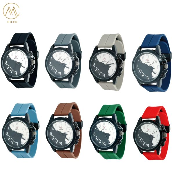 Creative Arabic Numeral Dial Quartz Waterproof Wristwatch for High School Students′ Exams