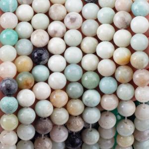 China Amazonite Round Bead Natural Crystal Gemstone Different Bead Size Loose Bead Strands for DIY Jewelry Making on sale