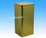 Airtighted Metal Plug Lid Square Tin box for Herbal Tea Storage