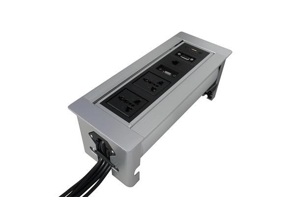 RJ45 Network Flip Up Sockets Silvier Color 180 Degrees Rotation Elegant