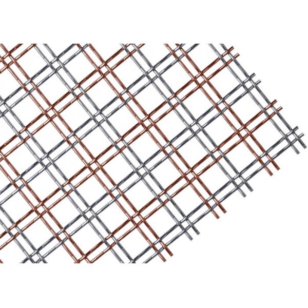 Anti - Bronze Architectural Crimped Woven Mesh For Wine Cabinets Decoration