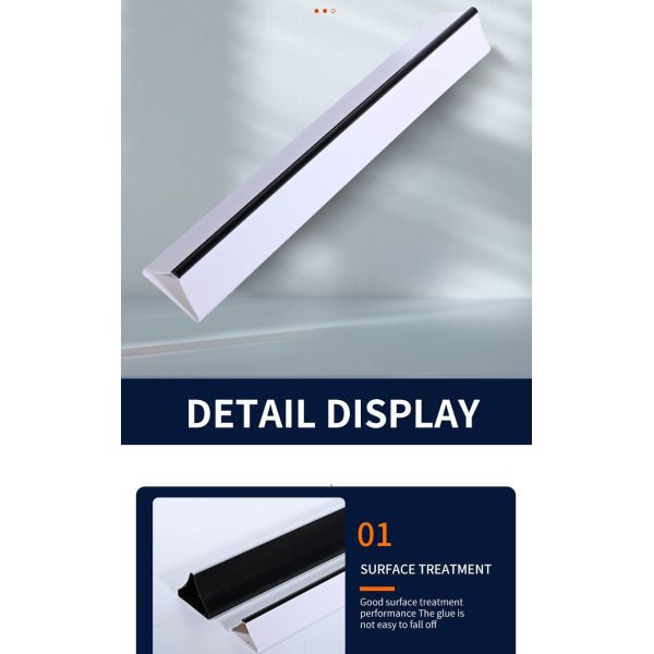 Custom Plastic Triangle Strip Black PVC Wall Skirting Guard Corner ABS Sliding Profile