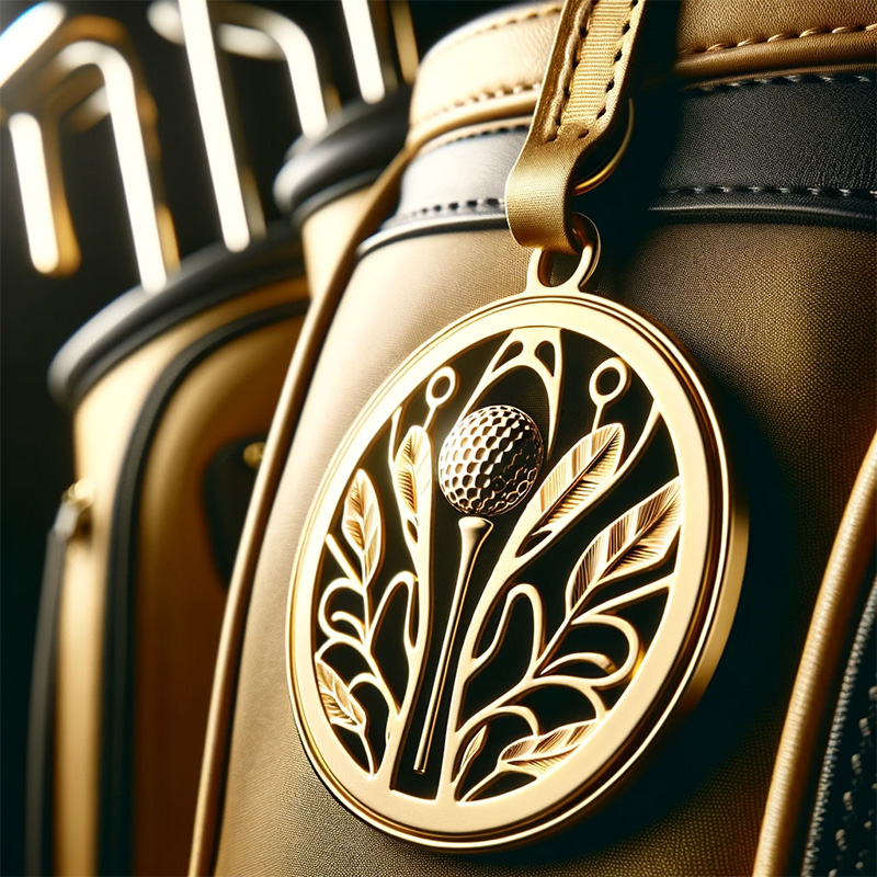 Custom Circle Shape Golf Bag Tag for Personalized Professional and Branding